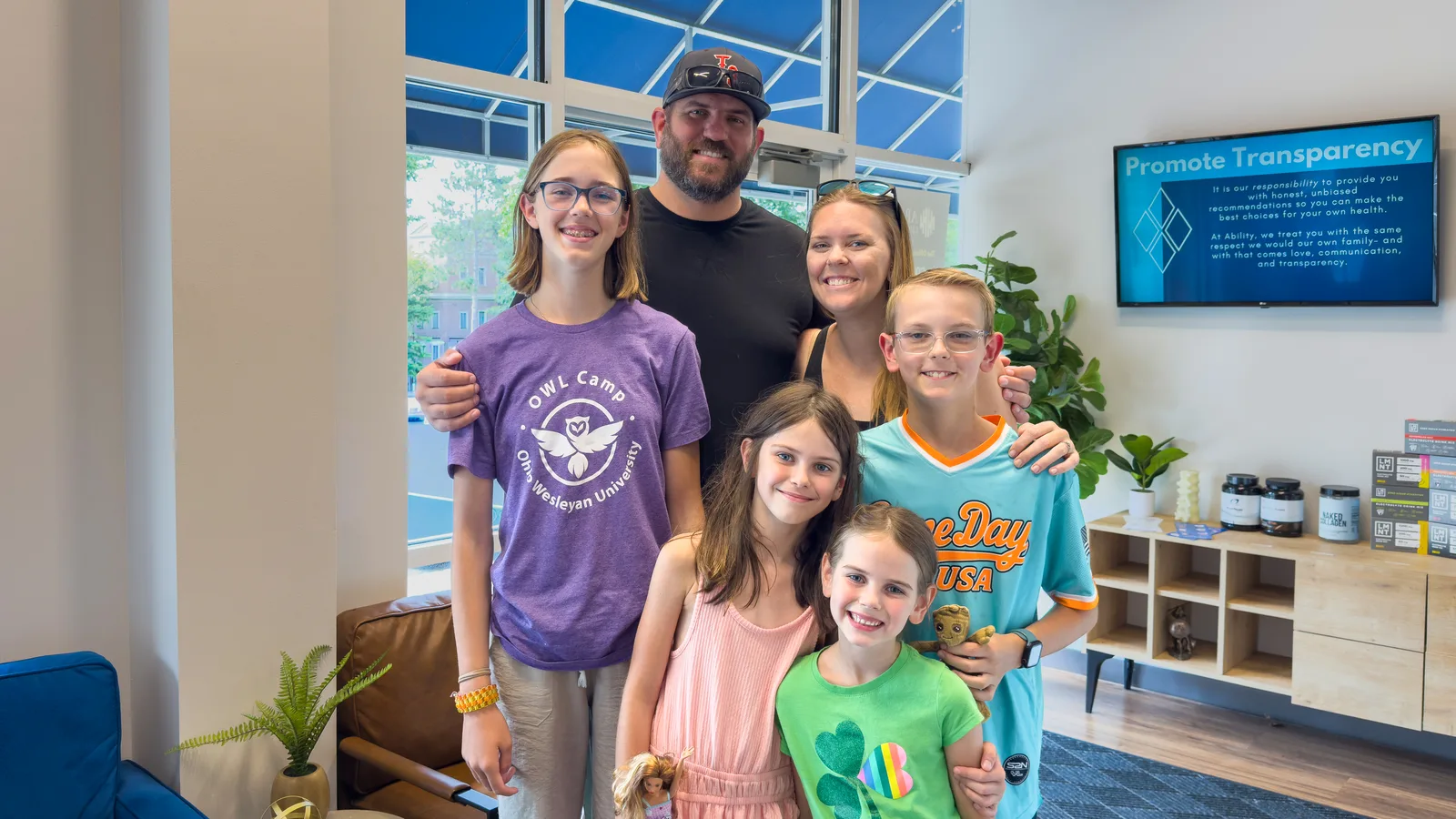 A family at an Ability Chiropractic clinic