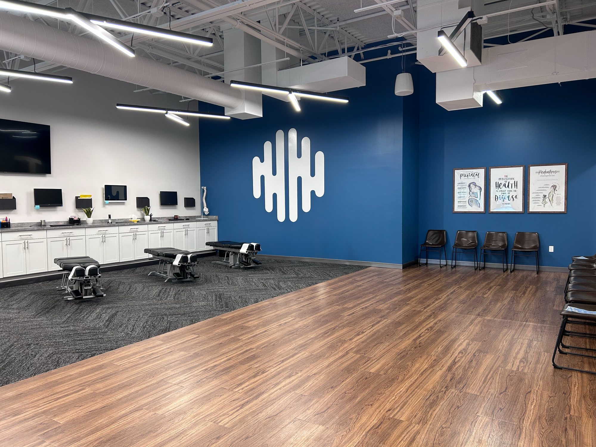 The Ability Chiropractic exam room at the Westerville headquarters